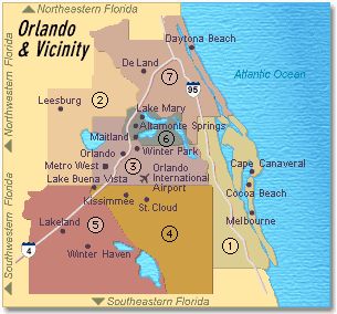 Alpha Landscaping LLC service area map covering Central Florida communities
