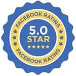 Alpha Landscaping LLC 5-star Facebook rating badge